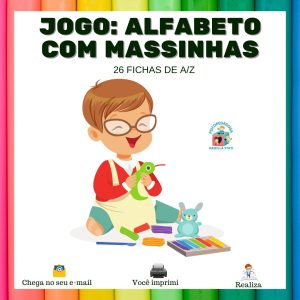 Alfabeto com massinhas: letra cursiva