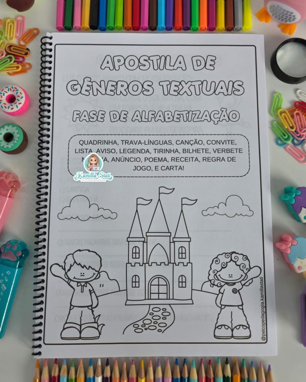 Apostila de gêneros textuais com interpretação: fase de alfabetização - Imagem 2