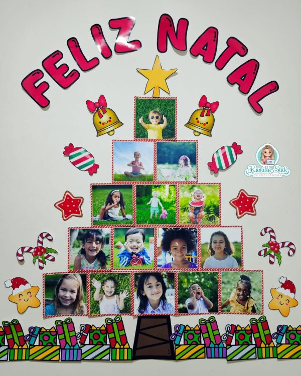 Árvore de Natal com fotos