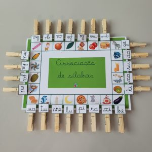 Associação de sílabas cursivas