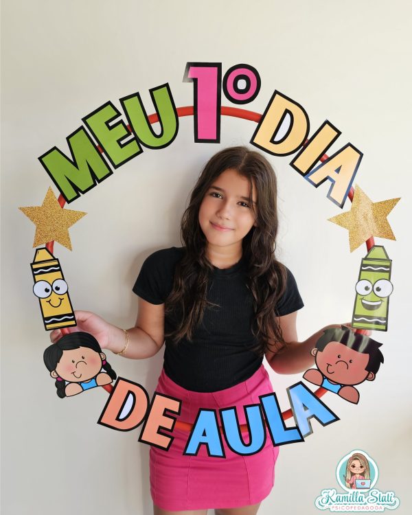 Bambolê para foto 1° dia de aula