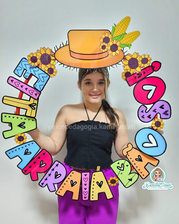 Bambolê para foto festa junina: arraiá bão