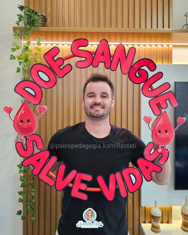 Bambolê para foto: doe sangue
