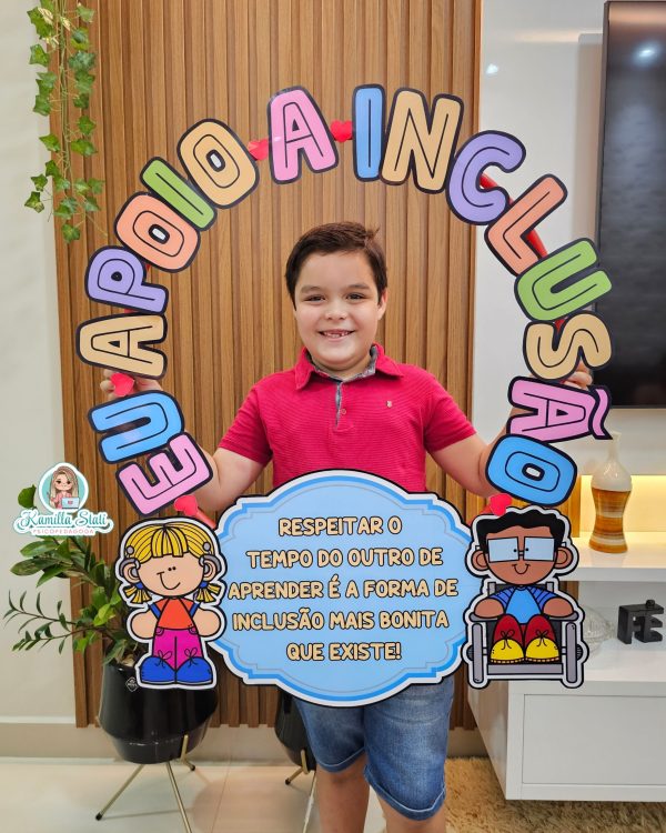 Bambolê para foto: eu apoio a inclusão