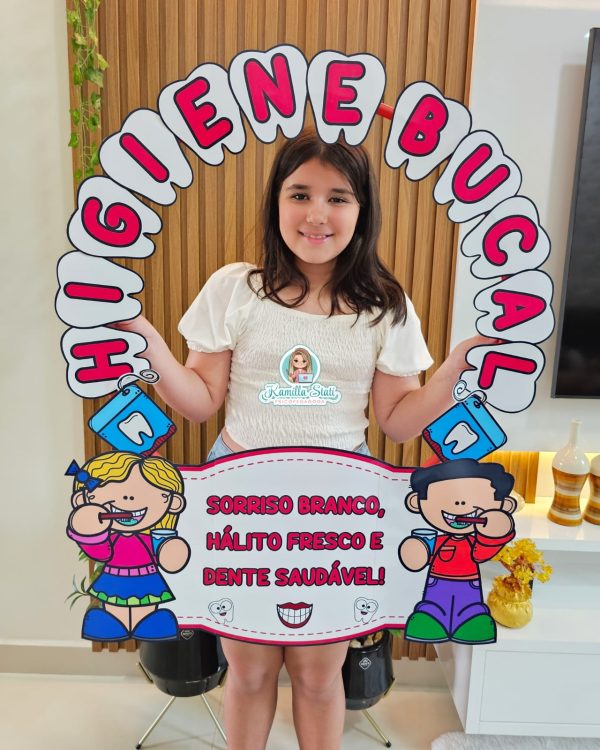 Bambolê para foto: higiene bucal