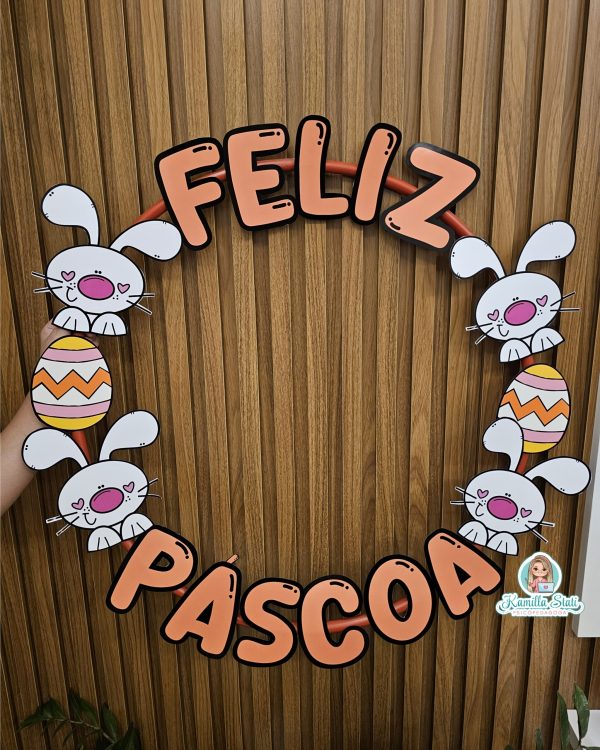 Bambolê para foto: dia da páscoa coelho - Imagem 2