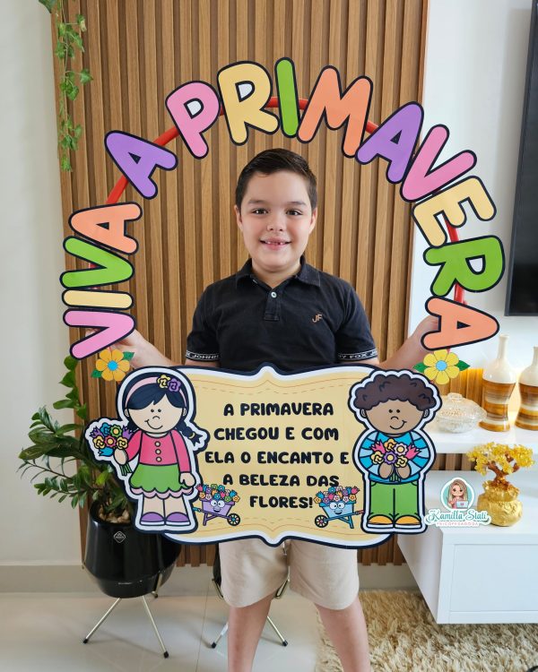 Bambolê para foto: viva a primavera