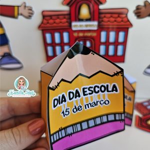 Caixinha lápis: dia da escola