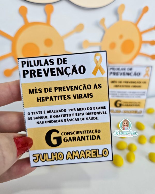 Caixinha pílulas julho amarelo - Imagem 2