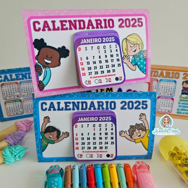 Calendário de mesa interativo 2025 - Imagem 5