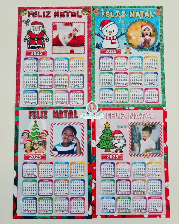 Calendário de natal com foto