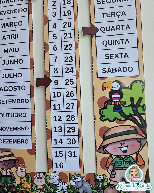 Calendário de parede Safari - Imagem 4