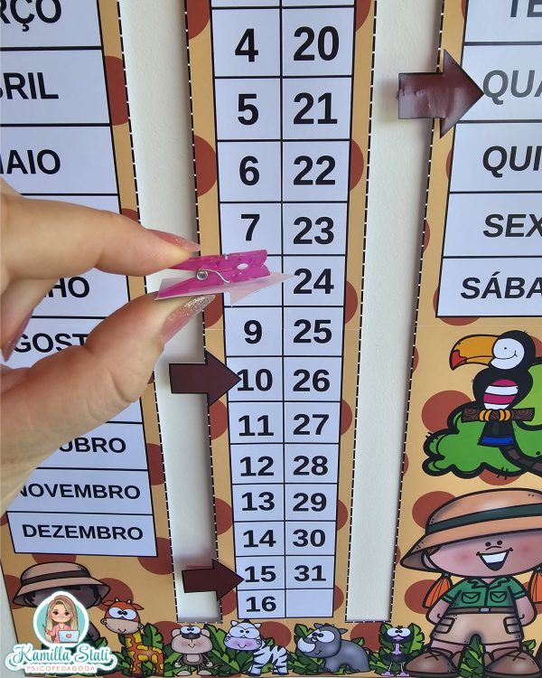Calendário de parede Safari - Imagem 6