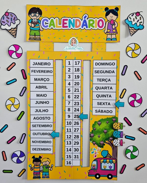 Calendário interativo doce aventura