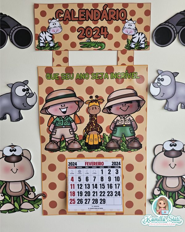 Calendário de parede 2025 Safari - Imagem 2