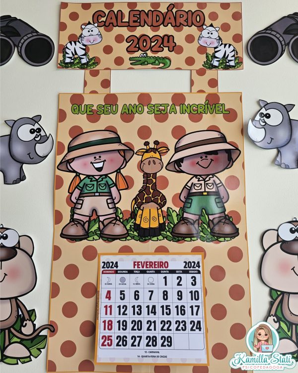 Calendário de parede 2025 Safari - Imagem 4