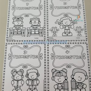 Capas trimestrais para cadernos