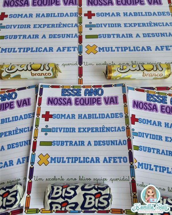 Cartãozinho para equipe escolar - Imagem 3
