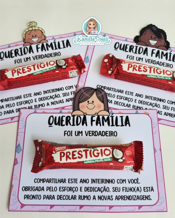 Cartão encerramento de ano: família