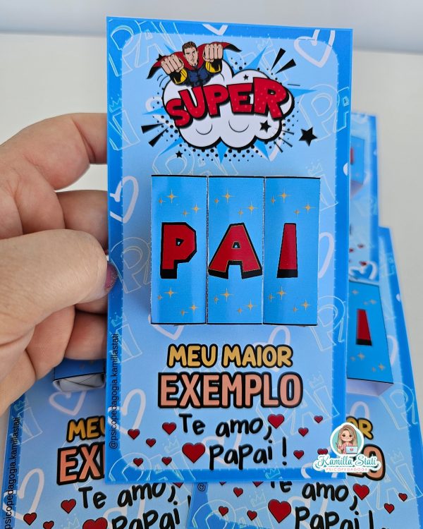 Cartão interativo dia dos pais