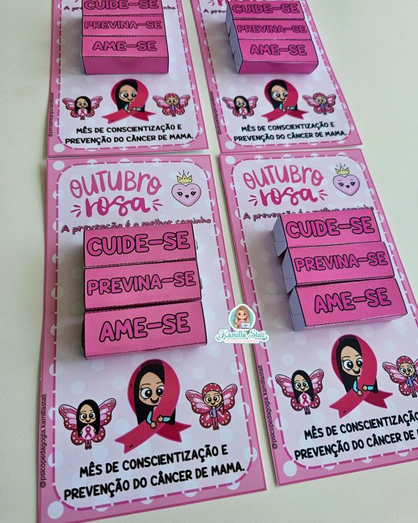 Cartão interativo outubro rosa - Imagem 2