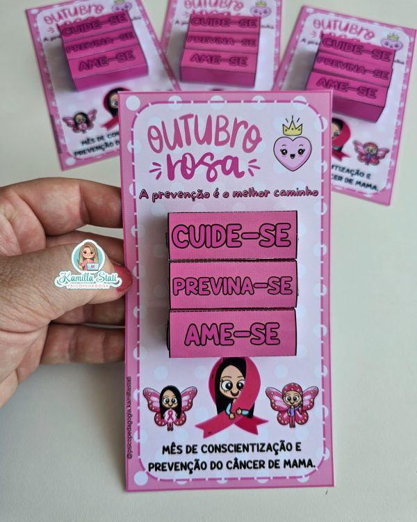 Cartão interativo outubro rosa