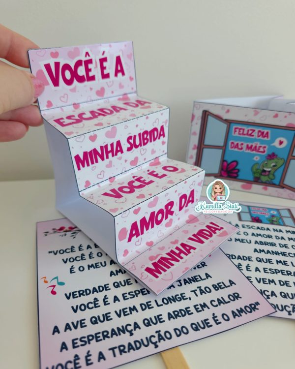 Cartão mamãe você é a escada da minha subida - Imagem 4