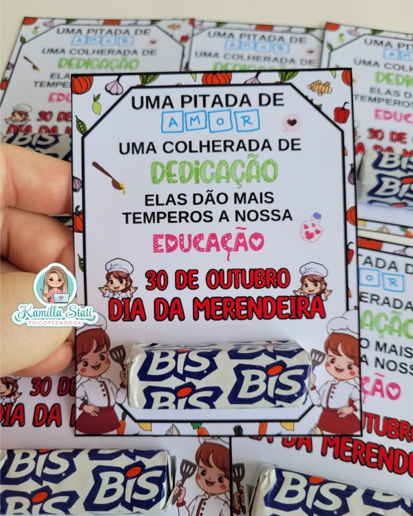Cartãozinho dia da merendeira