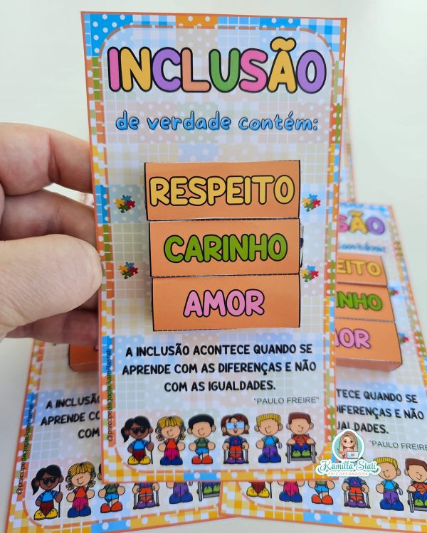 Cartão interativo inclusão