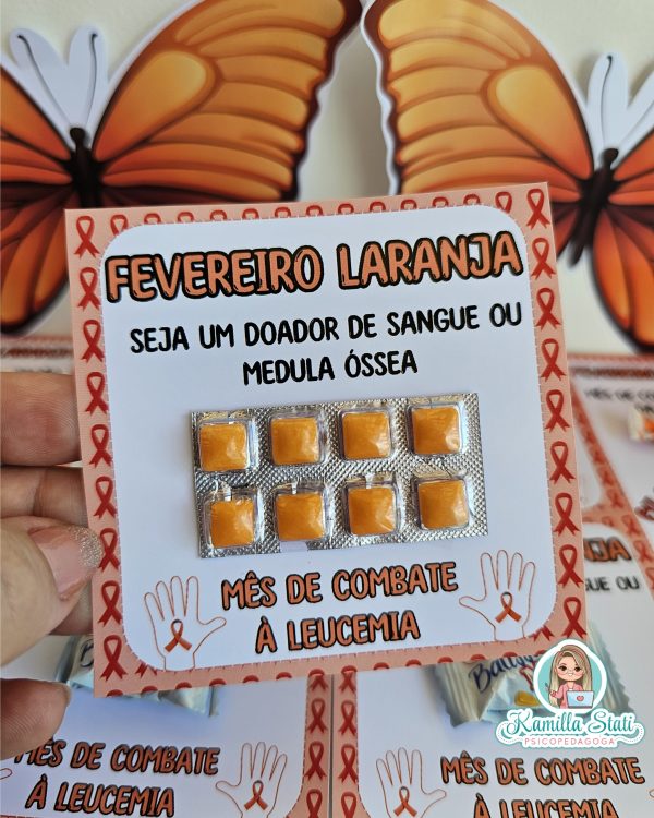 Cartõezinhos fevereiro laranja - Imagem 2