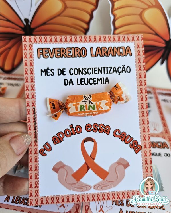 Cartõezinhos fevereiro laranja - Imagem 3