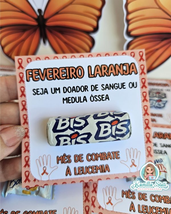 Cartõezinhos fevereiro laranja - Imagem 4