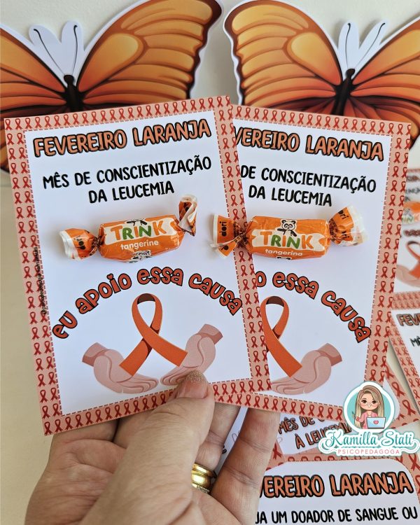 Cartõezinhos fevereiro laranja - Imagem 6