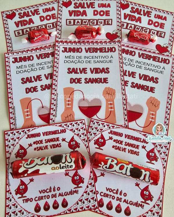 Cartõezinhos junho vermelho: doe sangue