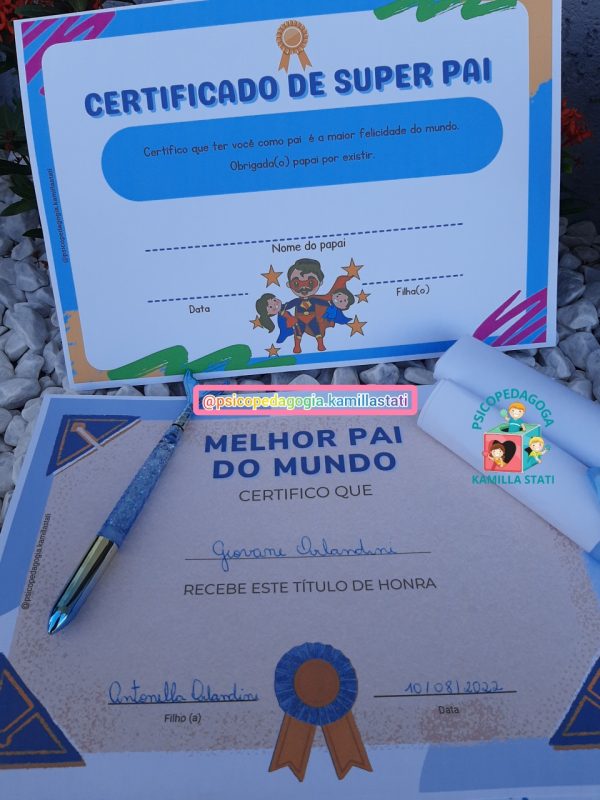 Certificados dia dos pais