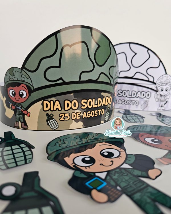 Coroa e binóculo dia do soldado - Imagem 2