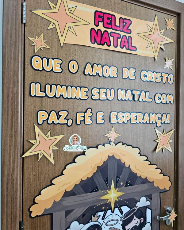 Decoração de porta Natal Cristão - Imagem 5