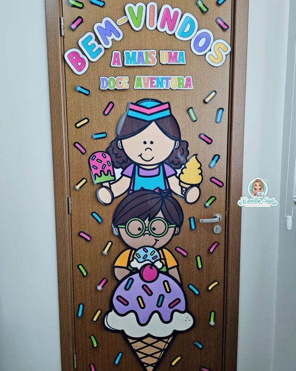 Decoração de porta bem-vindos doce aventura