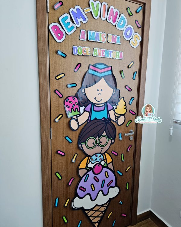 Decoração de porta bem-vindos doce aventura - Imagem 3