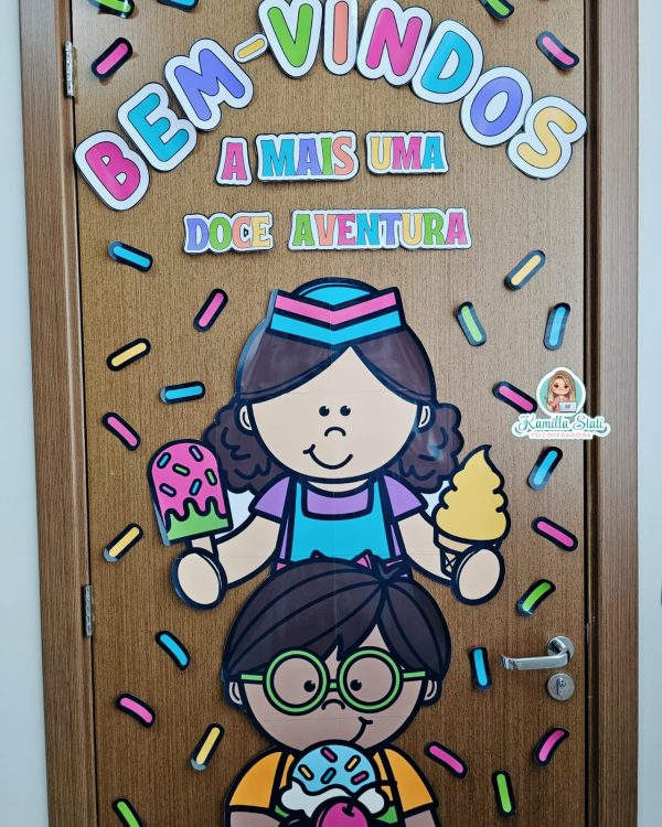 Decoração de porta bem-vindos doce aventura - Imagem 4
