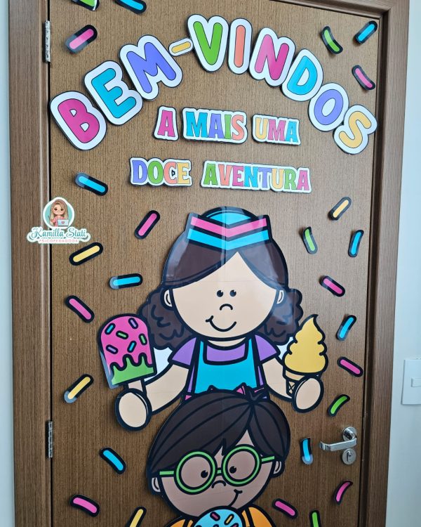Decoração de porta bem-vindos doce aventura - Imagem 5