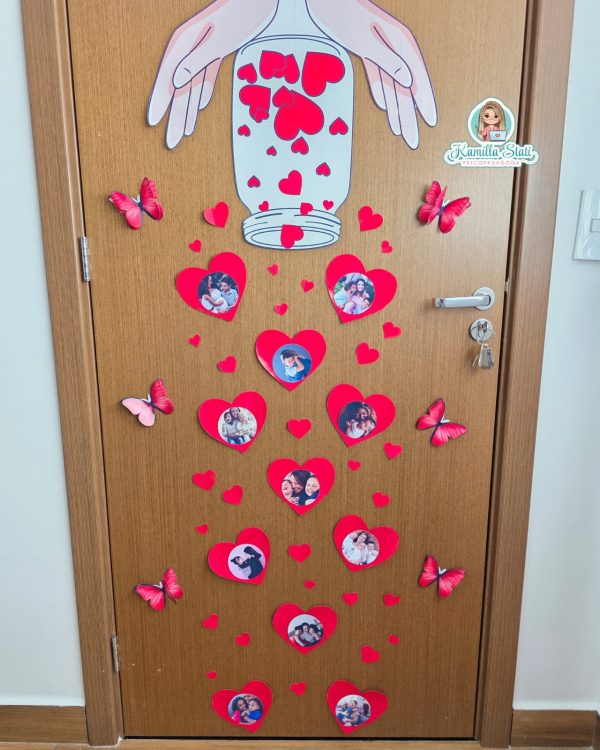 Decoração de porta dia das mães doses extras de amor - Imagem 5