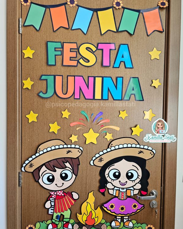 Decoração de porta: festa junina