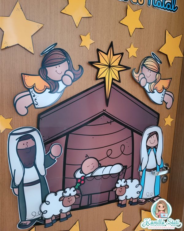 Decoração de porta natal cristão - Imagem 2