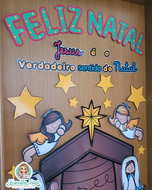 Decoração de porta natal cristão - Imagem 3