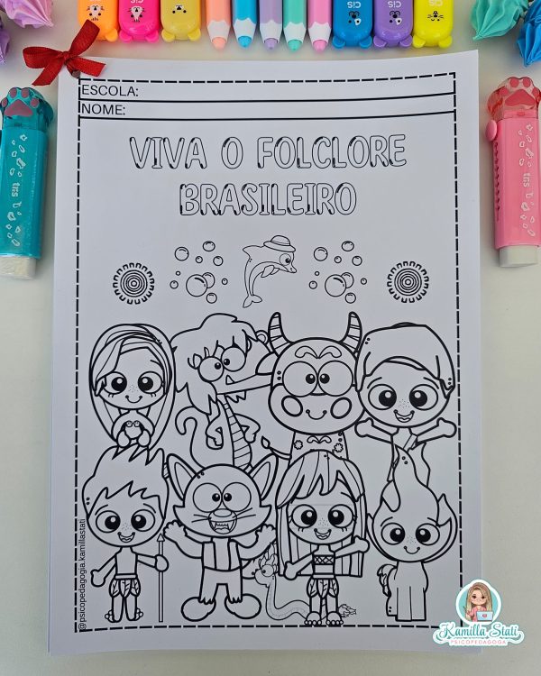 Desenhos para colorir folclore