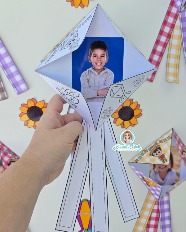Dobradura balão junino - Imagem 6