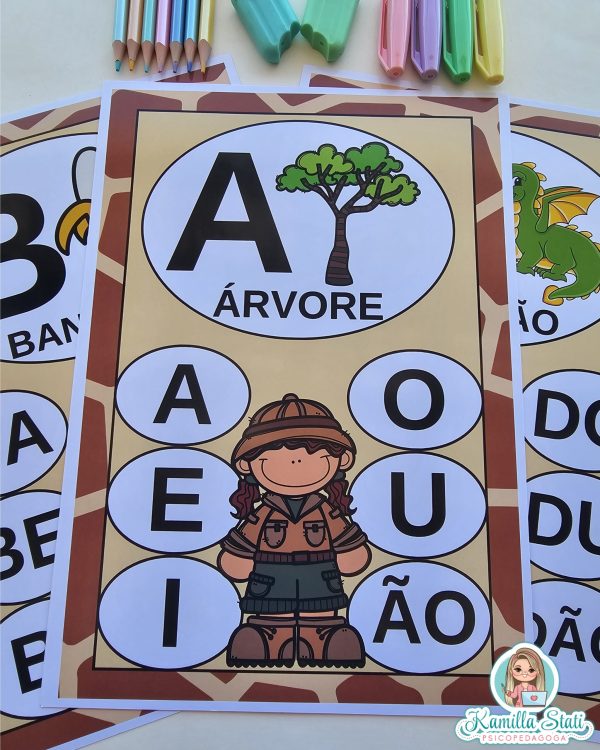 Família silábica de parede safari - Imagem 3