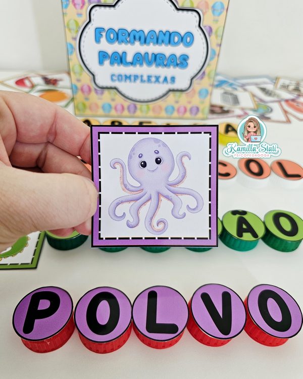 Formando palavras complexas com tampinhas - Imagem 3