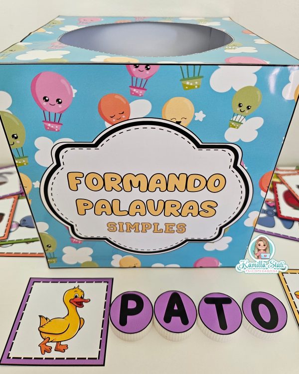 Formando palavras simples com tampinhas - Imagem 8
